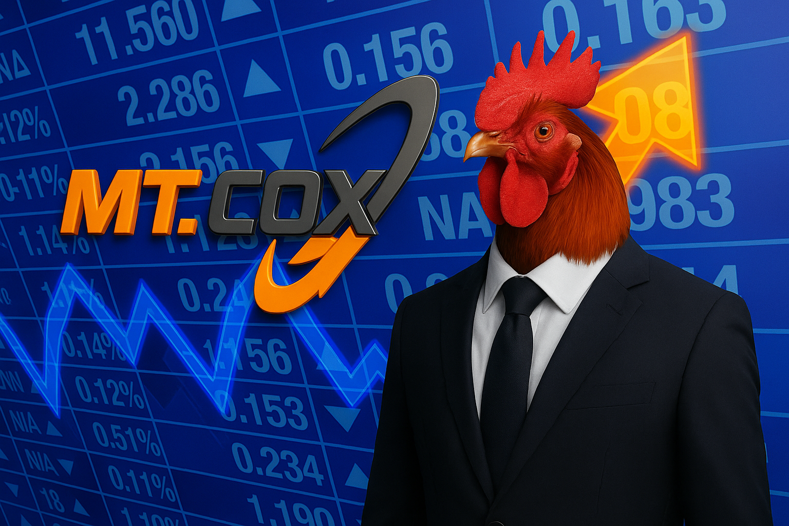 Sir Cox III in a suit